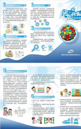 诺如病毒防治宣传折页图片