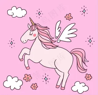 卡通独角兽图片