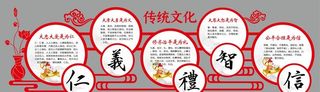 校园文化墙中国传统文化图片