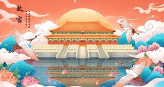 国潮风插画图片