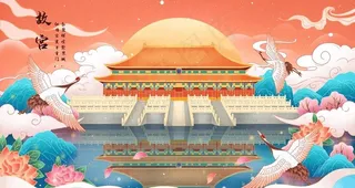 国潮风插画图片