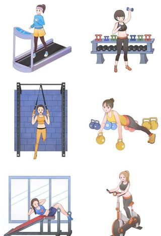 卡通健身图片
