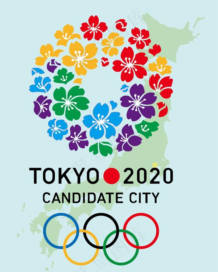 奥运会logo图片ai矢量模版下载