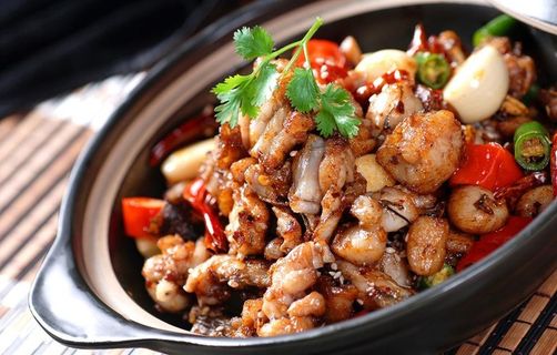 独蒜牛蛙煲图片