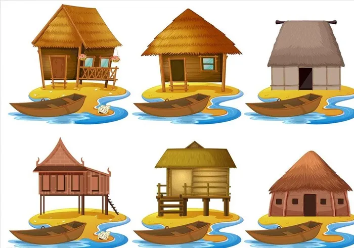 木屋图片ai矢量模版下载