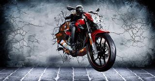 速度与激情摩托车背景墙图片