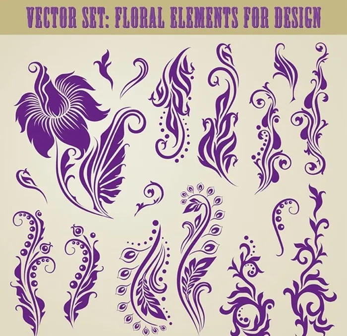 古典花纹插画图片ai矢量模版下载