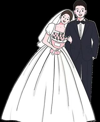 卡通结婚订婚迎宾牌图片
