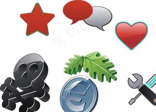 对话框 五星 骷髅图片