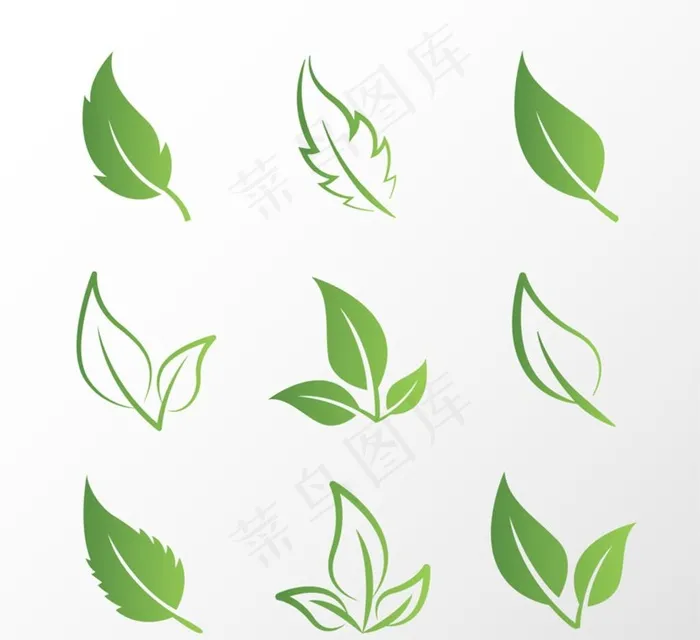 绿叶图片ai矢量模版下载