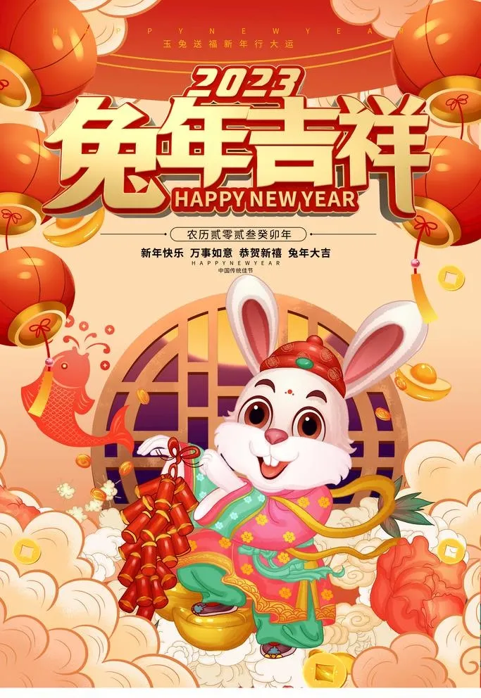 兔年图片(4724x7086)psd模版下载