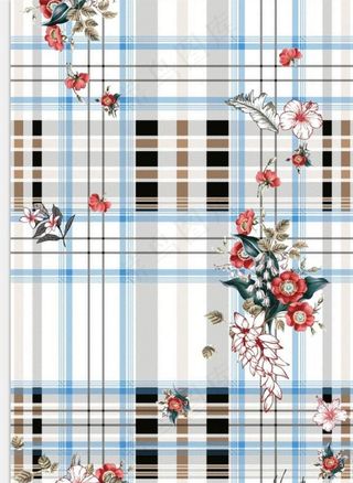 匹布面料设计 印花设计 格子图片