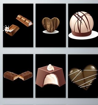 免抠手绘卡通巧克力png元素图片