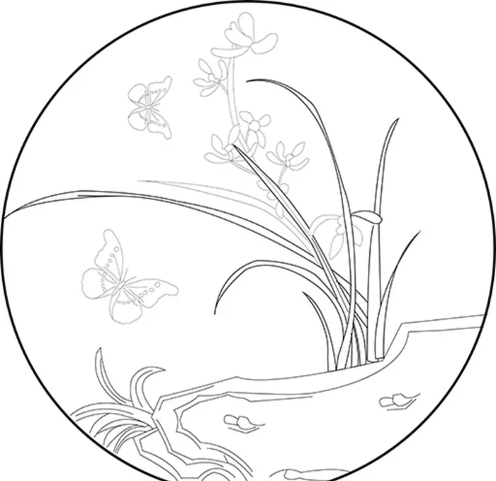 兰花图片cdr矢量模版下载