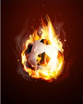 火焰足球图片