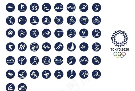 2020年东京奥运会体育图标图片