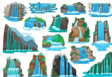 瀑布流水图片