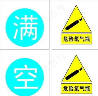 氧气瓶警示牌图片