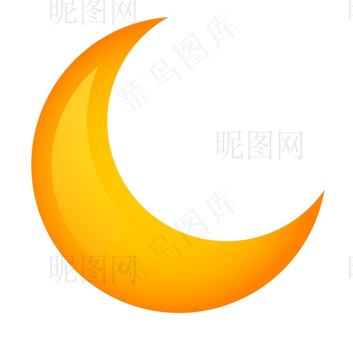 月亮UI标识标志LOGO图片ai矢量模版下载