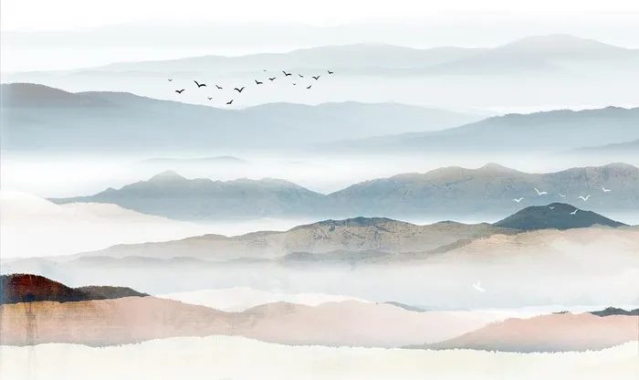 装饰画 花鸟画 新中式 山水 图片