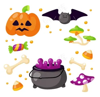 万圣节元素图片