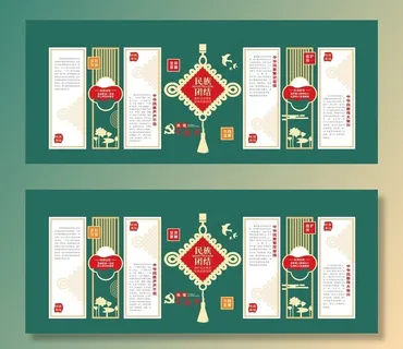 民族风民族团结文化墙图片