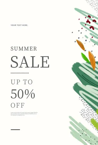 夏季促销海报图片