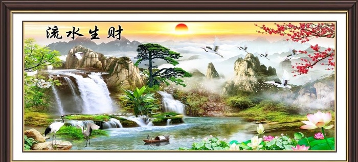 江山如此多娇图片(5906x2953)psd模版下载