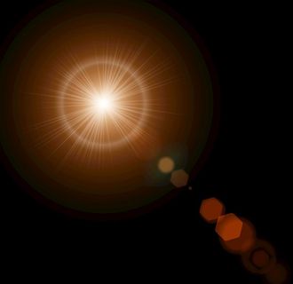 太阳光光晕图片