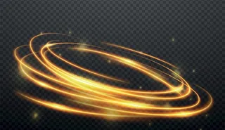 黄色光束光圈矢量图片
