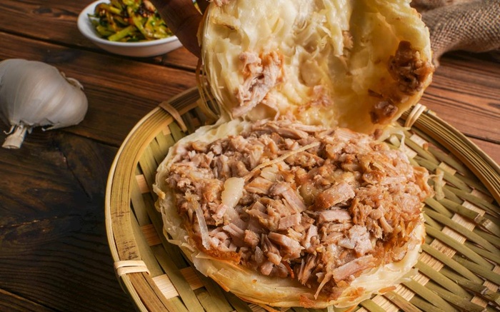肉夹馍摄影图图片