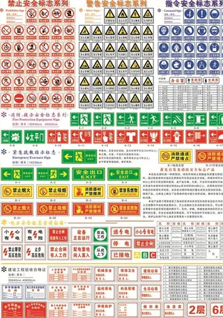 工地警示牌 安全出口 禁止标志图片