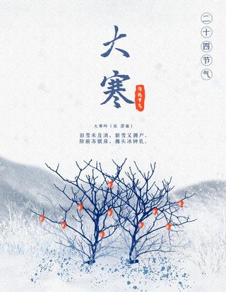 简约大寒节气海报图片