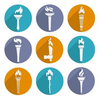 白色火炬图标图片