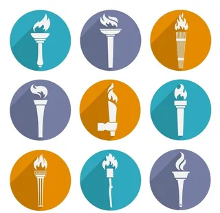 白色火炬图标图片