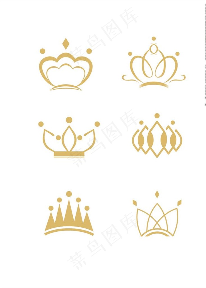 金色皇冠矢量图图片