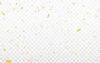 金色丝带彩屑图片