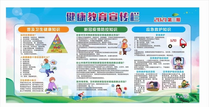 健康教育宣传栏图片cdr矢量模版下载
