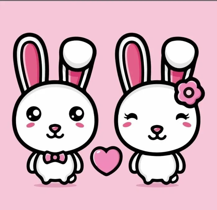 卡通兔子图片ai矢量模版下载