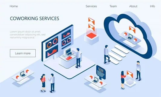 网络科技互联网插画图片