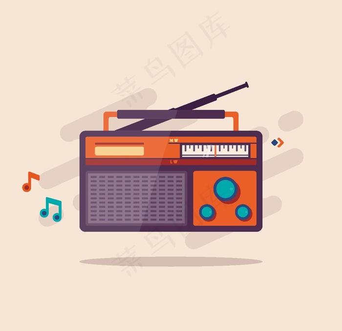 卡通收音机图片