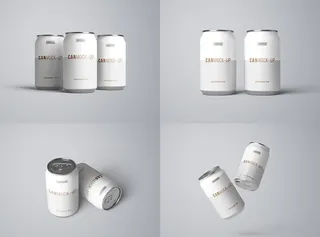 组合易拉罐 样机图片