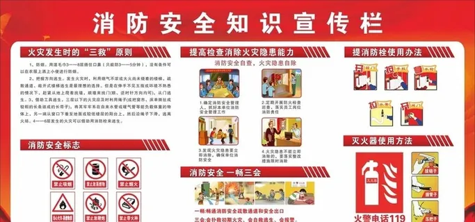 消防安全知识科普海报图片
