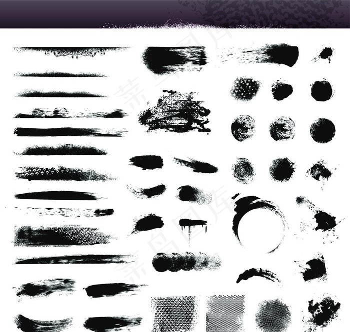 笔刷笔触矢量图片