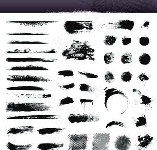 笔刷笔触矢量图片