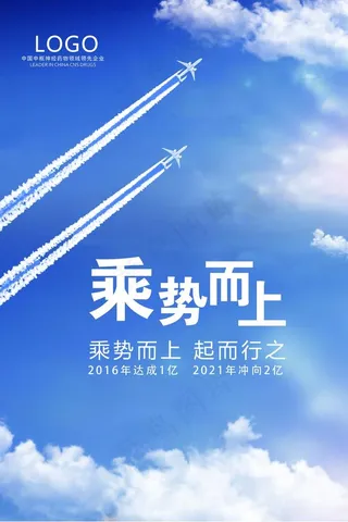 飞机天空海报图片