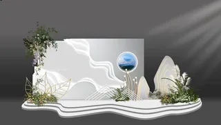 地产简约美陈示意图片