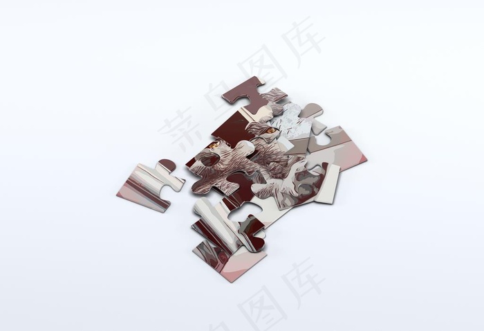 拼图样机图片psd模版下载