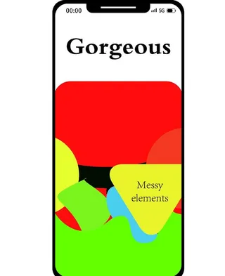 手机杂乱元素图片