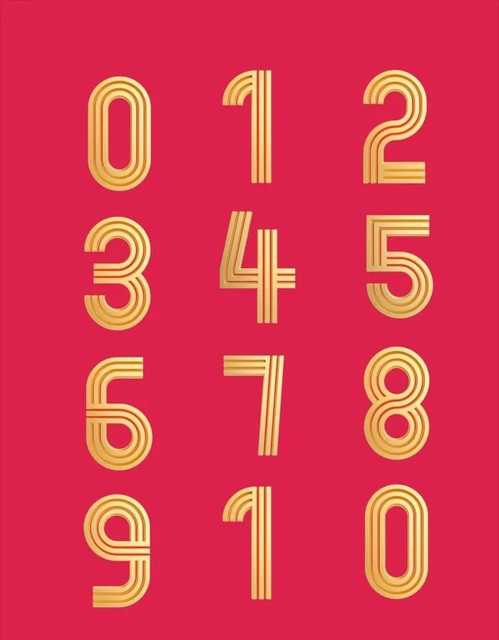 金属数字特效图片cdr矢量模版下载